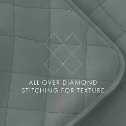 Kirklands Home Quilts|Stitched Diamond 2-pc. Twin Quilt Set Green