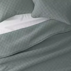 Kirklands Home Quilts|Stitched Diamond 3-pc. Queen Quilt Set Green