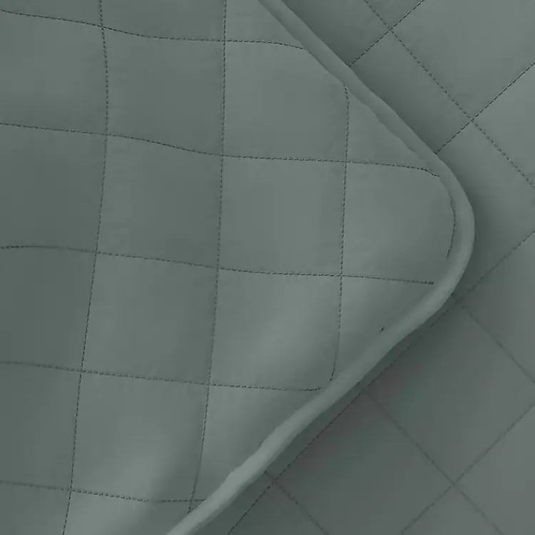 Kirklands Home Quilts|Stitched Diamond 3-pc. Queen Quilt Set Green