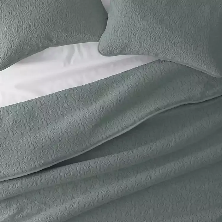 Kirklands Home Quilts|Stitched Floral 2-pc. Twin Quilt Set Green