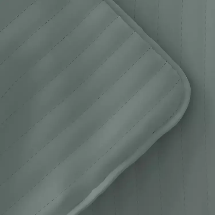 Kirklands Home Quilts|Stitched Stripes 2-pc. Twin Quilt Set Green