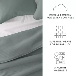 Kirklands Home Quilts|Stitched Stripes 2-pc. Twin Quilt Set Green