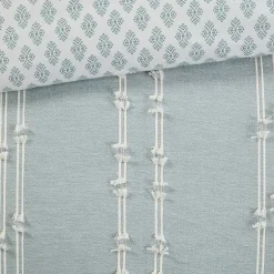 Kirklands Home Comforters|Stripe Diamond Full/Queen Comforter Set Green