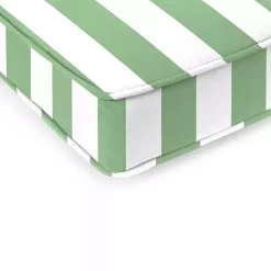 Kirklands Home Outdoor Cushions & Pillows|Green Striped Outdoor Settee Cushion