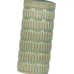 Kirklands Home Table Lamps|Green Textured Column Table Lamps, Set of 2 Tan