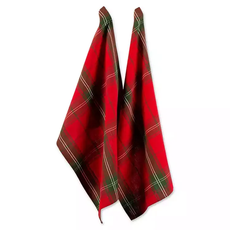 Discount Green Tree Plaid 3-pc. Dishtowel & Potholder Set Christmas Dining & Entertaining