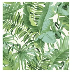 Kirklands Home Wall Murals & Wallpaper|Tropical Leaves Peel & Stick Wallpaper Green