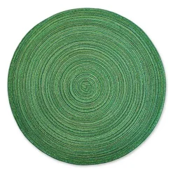 Kirklands Home Table Linens|Variegated Round Placemats, Set of 6 Green