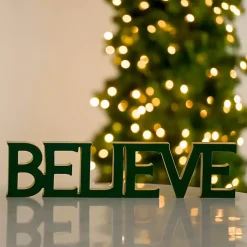 Sale Velvet Believe Tabletop Sign Christmas Decorations