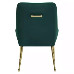 Kirklands Home Dining Chairs|Velvet Gold Maxine Dining Chair Green