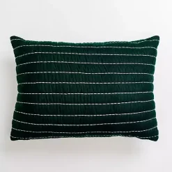 Clearance Velvet Stitched Lumbar Pillow Pillows