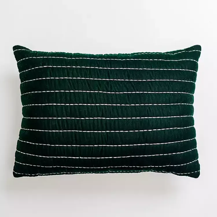Clearance Velvet Stitched Lumbar Pillow Pillows