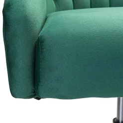 Kirklands Home Office Furniture|Velvet Tufted Golden Leg Swivel Office Chair Green