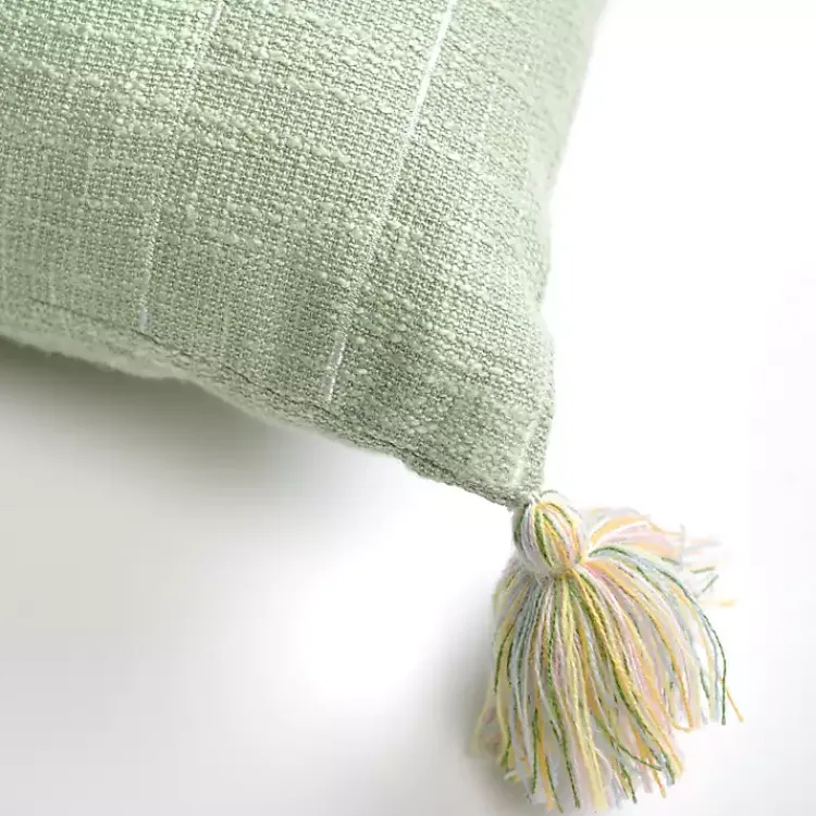 Sale Green Welcome Bunny Lumbar Pillow Easter Decorations