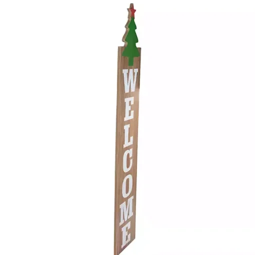 Online Green Welcome Christmas Tree Wall Decoration Outdoor Christmas Decorations