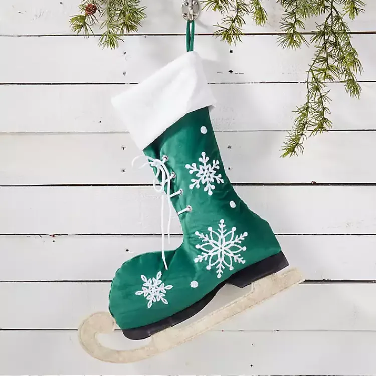 Clearance Winter Skate Stocking Christmas Stockings & Stocking Holders