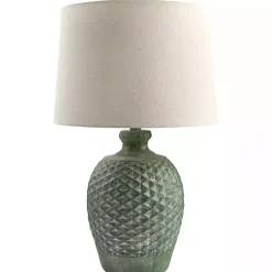 Kirklands Home Table Lamps|Green Yosemite Textured Table Lamp Tan