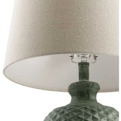 Kirklands Home Table Lamps|Green Yosemite Textured Table Lamp Tan