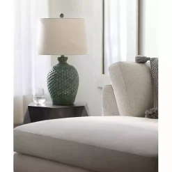 Kirklands Home Table Lamps|Green Yosemite Textured Table Lamp Tan
