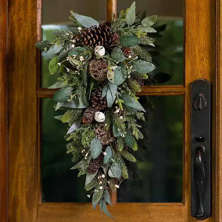 Online ery and Bells Teardrop Swag Christmas Wreaths