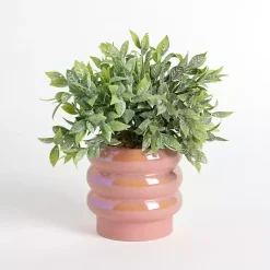 Discount Greenery Arrangement in Iridescent Pink Planter Arrangements & Greenery