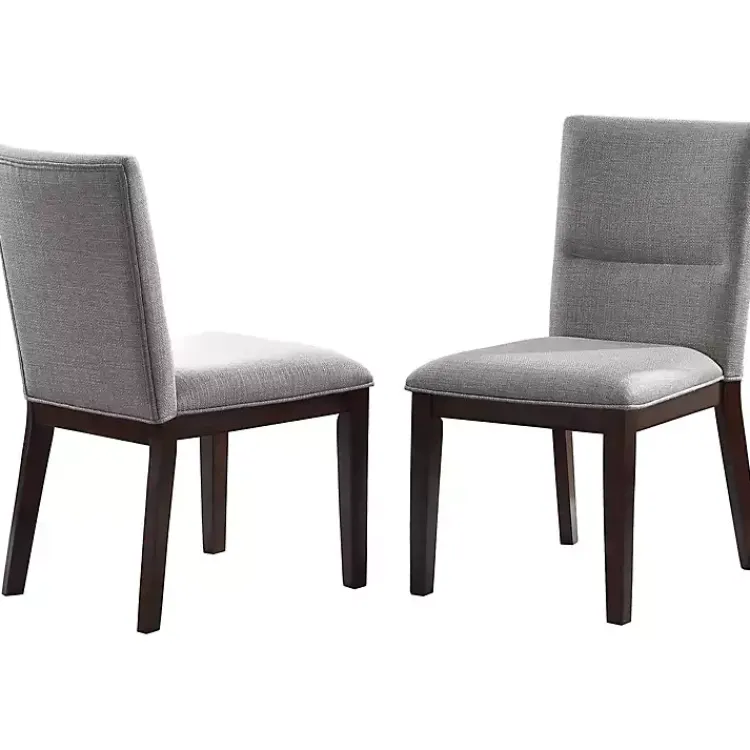 Kirklands Home Dining Chairs|Greige and Walnut Dining Chairs, Set of 2