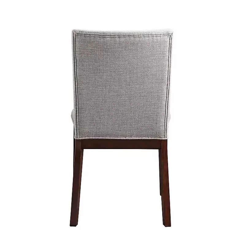 Kirklands Home Dining Chairs|Greige and Walnut Dining Chairs, Set of 2