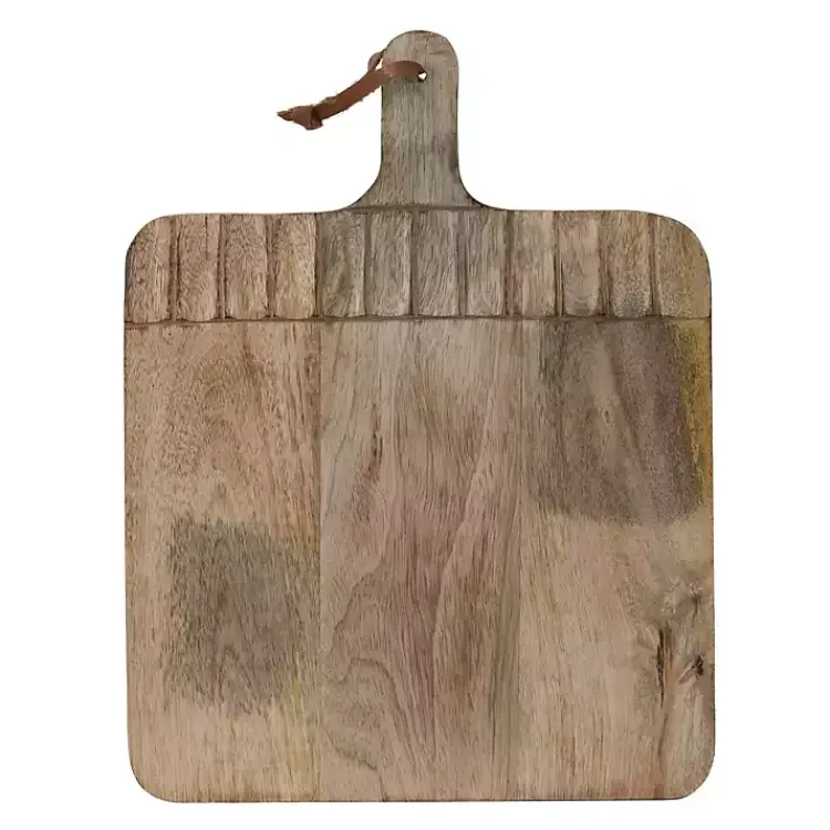 Kirklands Home Serving & Entertaining|Grooves Hand Carved Mango Wood Cutting Board Brown