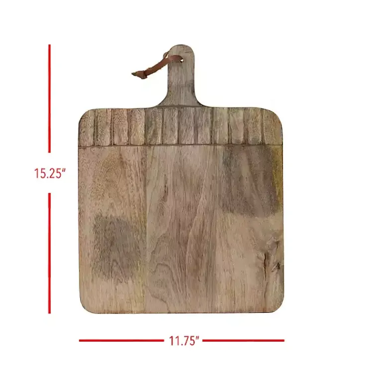 Kirklands Home Serving & Entertaining|Grooves Hand Carved Mango Wood Cutting Board Brown