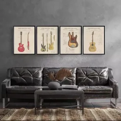 Kirklands Home Framed Art|Guitar Framed Art Print