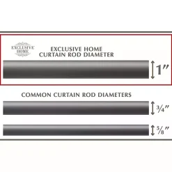 Kirklands Home Curtain Rods & Hardware|Gunmetal Adjustable Torch Curtain Rod, 120 in. Gray
