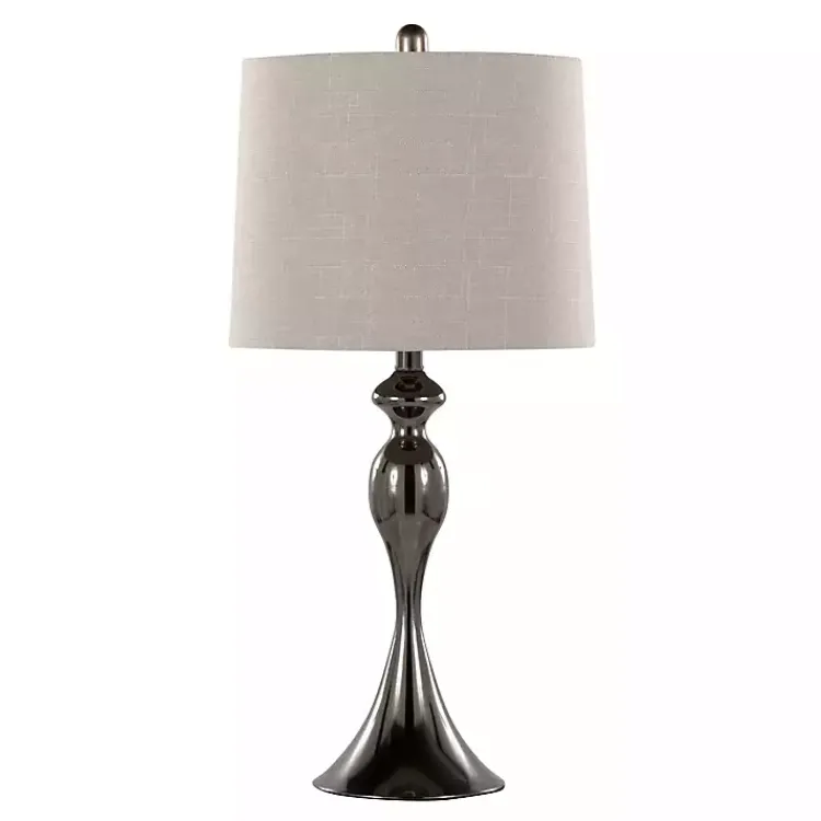 Kirklands Home Table Lamps|Gunmetal Ashland Table Lamps, Set of 2 Silver