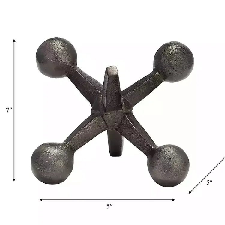 New Gunmetal Metal Jack Sculpture Statues & Figurines