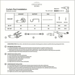 Kirklands Home Curtain Rods & Hardware|Gunmetal Hyde Wrap Around Curtain Rod, 120 in.