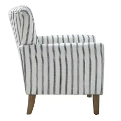 Kirklands Home Accent Chairs|Gustaf Navy Striped Armchair