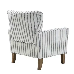 Kirklands Home Accent Chairs|Gustaf Navy Striped Armchair