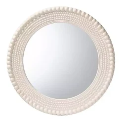 Kirklands Home Decorative Mirrors|Halle Pearl Wall Mirror White