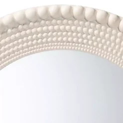 Kirklands Home Decorative Mirrors|Halle Pearl Wall Mirror White