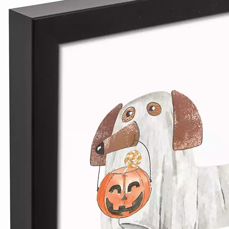 Best Halloween Dog Boo Framed Canvas Art Print Halloween