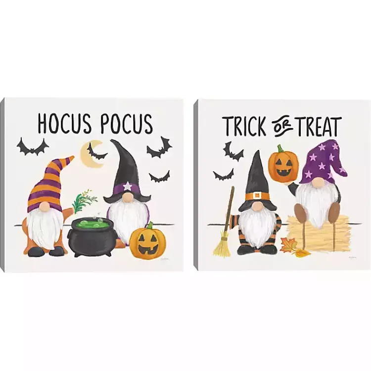 Discount Halloween Gnomes Canvas Art Prints, Set of 2 Halloween