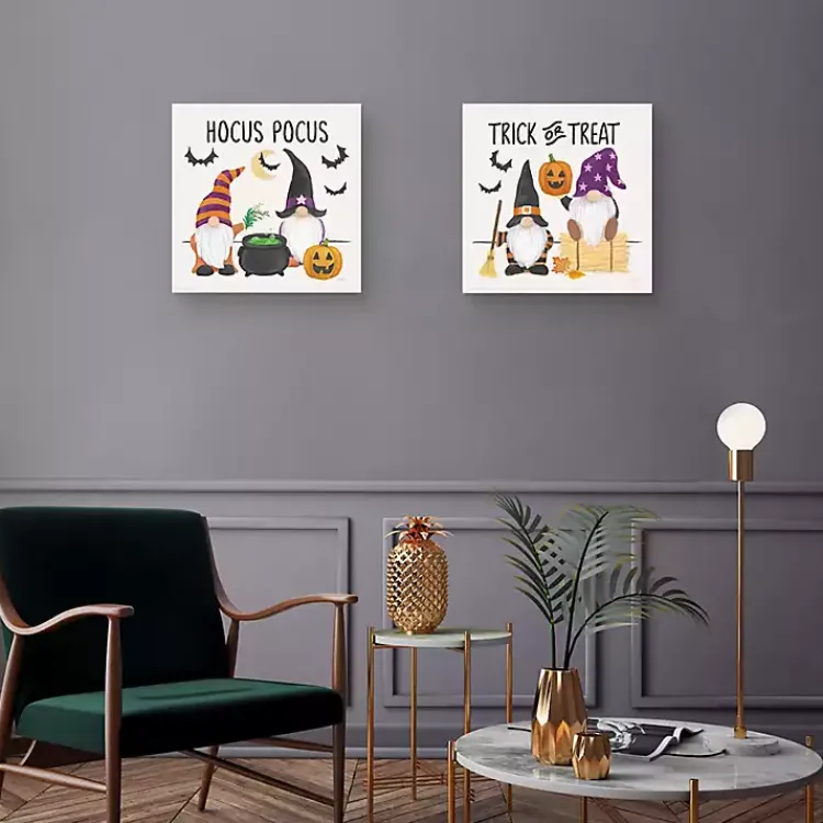 Discount Halloween Gnomes Canvas Art Prints, Set of 2 Halloween
