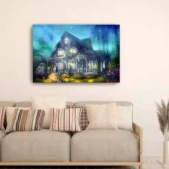 Halloween Mansion Canvas Art Print, 32x48 Halloween