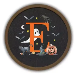 Discount Halloween Monogram E Brown Framed Wall Plaque Halloween