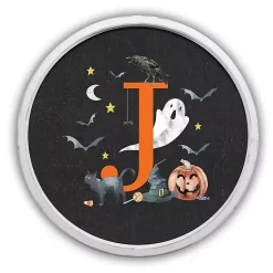Online Halloween Monogram J White Framed Wall Plaque Halloween