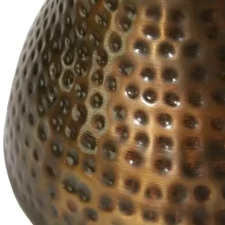 Kirklands Home Accent & End Tables|Hammered Bronze Iron Hourglass Accent Table Brown