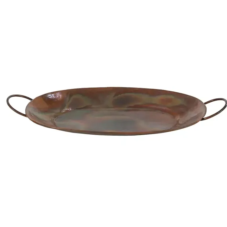 Sale Hammered Copper 3-pc. Iridescent Tray Set Decorative Trays