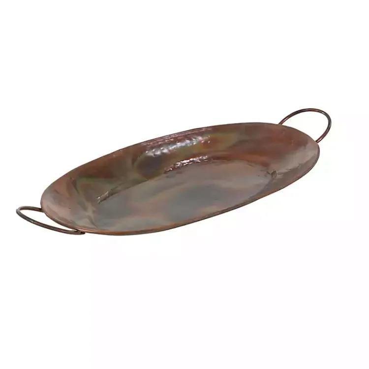 Sale Hammered Copper 3-pc. Iridescent Tray Set Decorative Trays