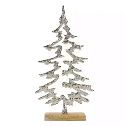 Outlet Hammered Metal Pine Tree Figurines, Set of 2 Christmas Decorations
