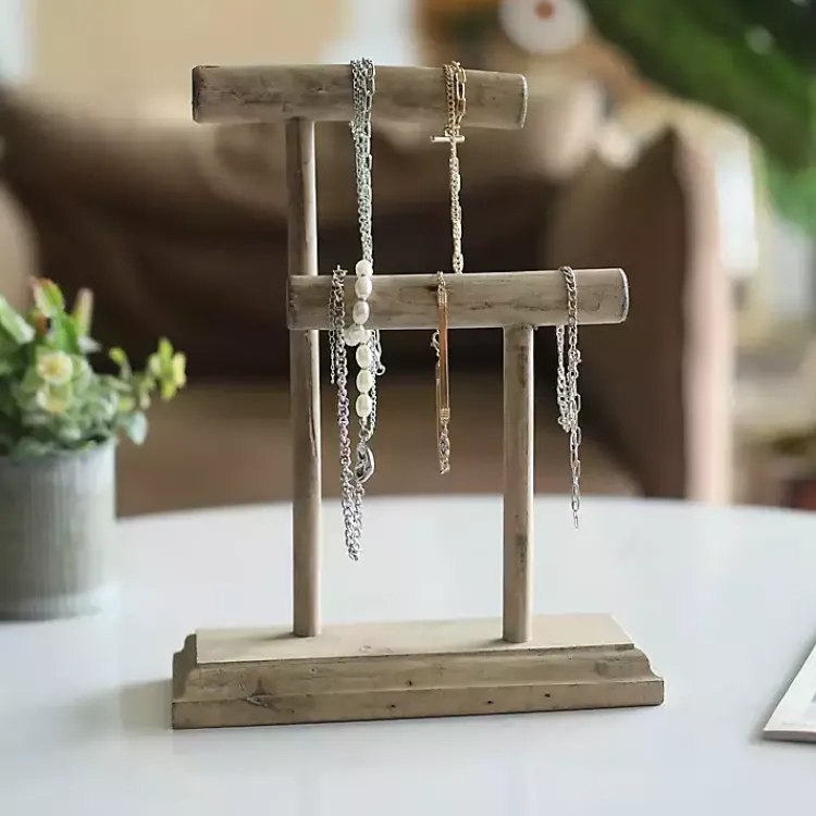 Kirklands Home Bathroom Accessories|Handmade Driftwood Medium Jewelry Stand Brown