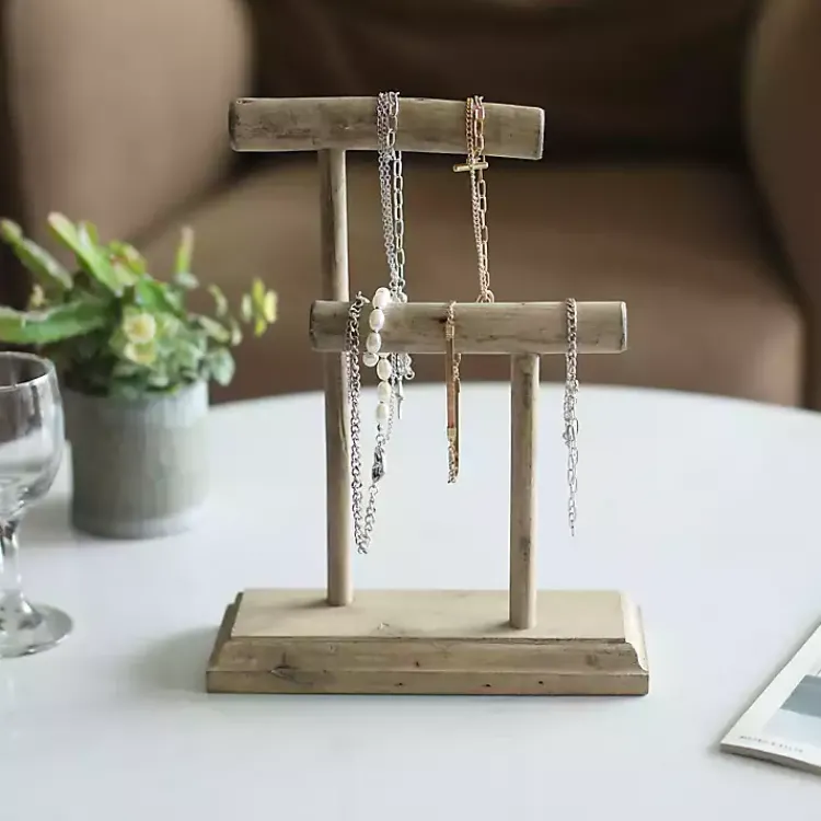 Kirklands Home Bathroom Accessories|Handmade Driftwood Medium Jewelry Stand Brown
